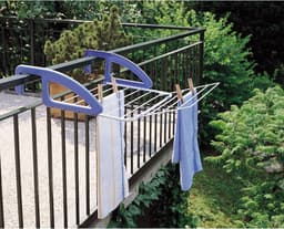 Metaltex - Droogrek Hangend Bries - 6 meter drooglengte - Makkelijk ophangen - Verstelbare ophanghaken - Wit — thumbnail 3