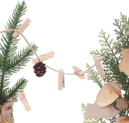 Mini houten klemmen 100 stuks met jutekoord, 3,5 cm, voor foto's en ansichtkaarten, natuurlijk hout — thumbnail 5