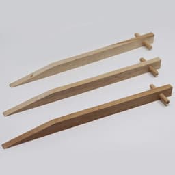 Houten Grondankers - Houten Pinnen - Bodemvastlegging Tuin - FSC Gecertificeerd Beukenhout - 30cm Lengte - Bruin — thumbnail 2
