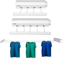 Allecto- Intrekbare Waslijn - Telescopisch - Geschikt voor Buiten - Kleding - Droogtouw - Hanger - Indoor - Outdoor - Benodigdheden - Medium — thumbnail 1