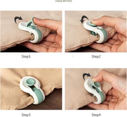 Set van 6 dekbedclips zonder pinnen, duurzaam, antislip, voorkomt verschuiving, dekbedclips voor thuis en beddengoed — thumbnail 2