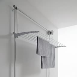 Wand Droogrek - Uitschuifbaar Inklapbaar - Ruimte Besparen - Verticaal Systeem - 150 cm Hoog — thumbnail 3