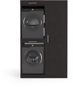 Wasophoogte® Wasmachine Kast Tokyo - Wasmachine verhoger - Wasmachine ombouw - 700(D)*1265(B)*2110(H) mm - Zwart — thumbnail 1