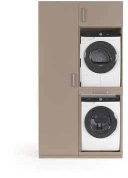 Wasophoogte® Wasmachine Kast Paris - Wasmachine verhoger - Wasmachine ombouw - 700(D)*1265(B)*2350(H) mm - Taupe — thumbnail 1