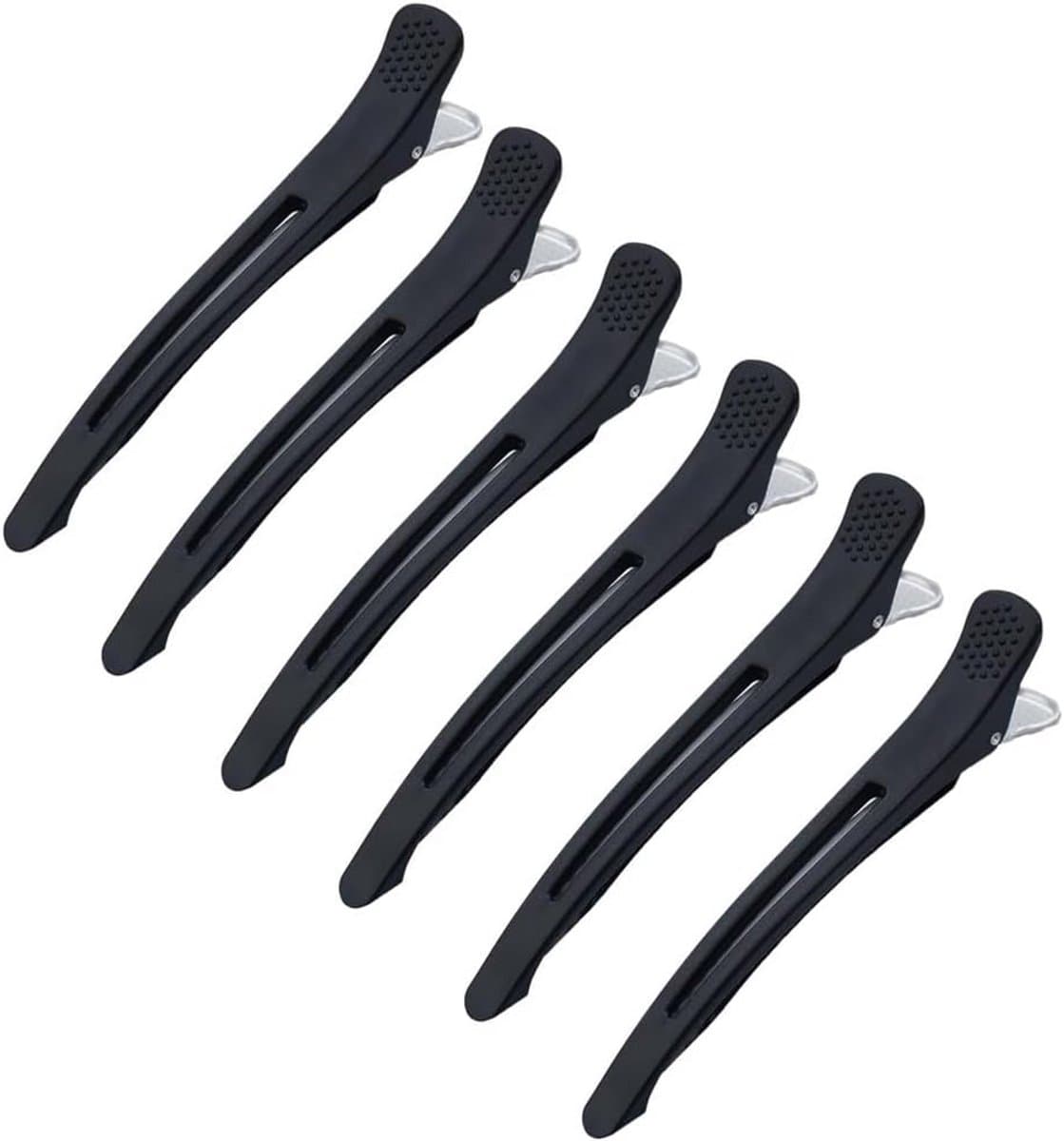 6 Professionele Haarclips voor het Verdelen en Stylen van Haar - Zwarte Klemmen — afbeelding 1