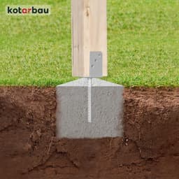 Paaldrager Betonanker - Paalhouder - Stevig Fundament - Thermisch Verzinkt Staal - 121 Mm Breed — thumbnail 5