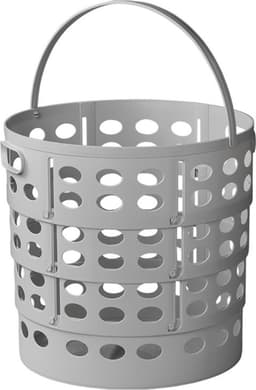 ProPlus Opvouwbare Wasmand - Ø 35 cm, H: 34 cm - Compact - Met 2 zijgrepen - Strijkmand - Opbergmand - Caravan- camperaccessoires - Lichtgrijs — thumbnail 2