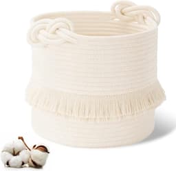 Wasmand - opbergmand voor kinderkamer - speelgoedmand - geschenkmand - opslag voor statiegeldflessen - organizer - 40 x 33 cm - beige — thumbnail 1