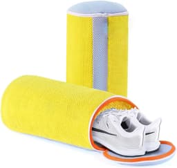 TOVBMUP 2 Stuks Waszakken - Schuhwaschbeutel - 360° Rundum-Reinigung met 3-Lagen Netontwerp - Wiederverwendbaar met Verborgen Rits - Geschikt voor Wasmachine tot EU46 - Polyester/Chenille - 35x17,5cm — thumbnail 1