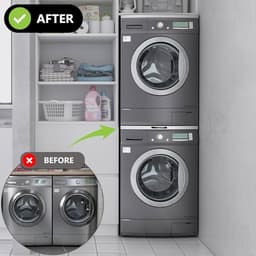 Verbindingsframe Droger Wasmachine - Universeel - Wit - Metaal — thumbnail 1