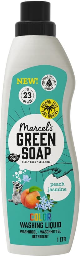 Marcel's Green Soap Wasmiddel Kleur Perzik & Jasmijn 23 Wasbeurten 1 liter — thumbnail 1