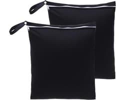JGS Premium - Set van 2 waterdichte herbruikbare zakken 40 x 30 cm - Voor vuile was en natte kleding - Met ritssluiting - Ideaal voor reizen en thuisgebruik