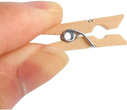 100 stuks - Clips - Houten Clips - Wasknijpers - Houten Wasknijpers - Geschikt voor Woondecoratie, Fotoclips, Woondecoratie - 3.5x0.7cm — thumbnail 5