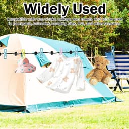 Draagbare Reiswaslijn Set van 3 - Uittrekbare Waslijn voor Buiten en Camping — thumbnail 2
