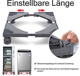 Verstelbare wasmachine sokkel met schokdemping en antislip voor droger en koelkast (breedte 44-75 cm, hoogte 10-13 cm) — thumbnail 2