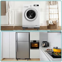 Verstelbare Wasmachine Onderstel met Zwenkwielen - Verrijdbaar Meubel Dolly voor Droger, Koelkast en Apparaten — thumbnail 3