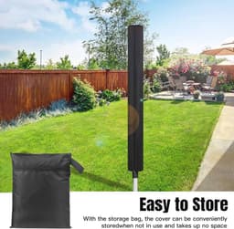 Waterproof Droogmolen Cover met Rits - 210D Oxford Beschermhoes - 180 x 16 x 16 cm — thumbnail 5