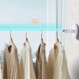 Uitschuifbare Waslijn Drogen 5 Meter voor Binnen Gebruik - Ideaal voor Woonkamer, Badkamer en Balkon — thumbnail 5