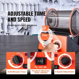 Roterende Tuimelaar - 5KG - Sieraden Polijstmachine - Drum Polijstmachine — thumbnail 2