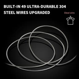 Double Pull Out Clothesline - Wall-Mounted Indoor/Outdoor Heavy Duty Stainless Steel Line 2 * 4.2m for Apartment Hotel Dorm Balcony Laundry Room Bathroom White — thumbnail 4