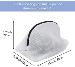 Daity 3-pack - net waszak - wasmachine schoenenzak voor schoenen - sneakers - sportschoenen - tennisschoenen - slippers — thumbnail 5