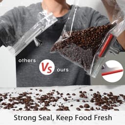Verpakking van 12 - 3" roestvrijstalen siliconen sluitclips - Siliconen gecoat, geen scherpe randen - Luchtdichte afsluiting - Antislipstrips - Geschikt voor keukens/kantoren - Werkt ook als ticketclip - Rood, blauw en geel — thumbnail 3