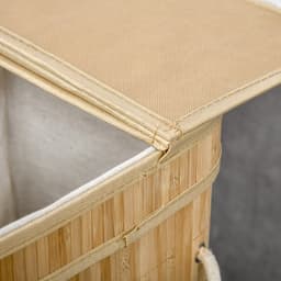HOMCOM-Wäschekorb-Bambus-54,2L x 35,2B x 59,5H cm-Naturholz — thumbnail 4
