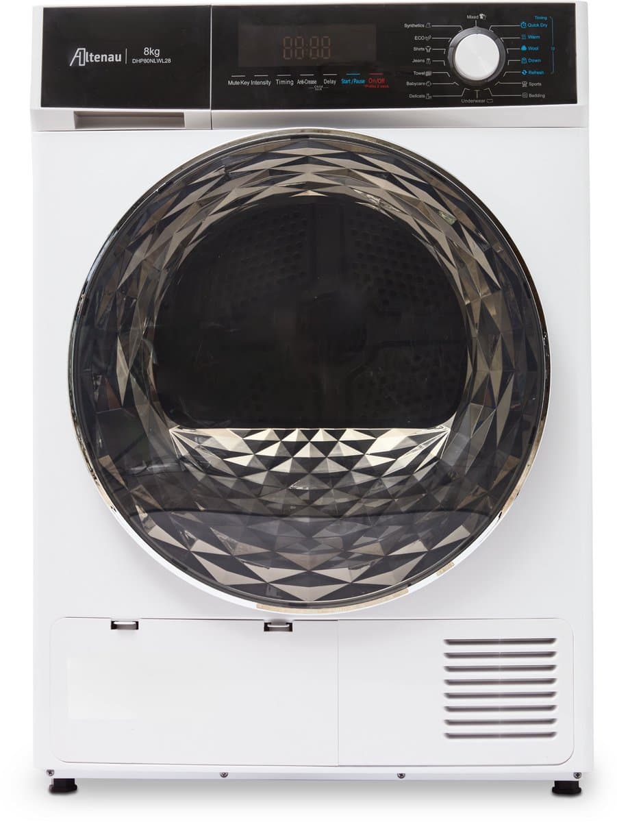 Altenau Dhp80nlwl28 Warmtepompdroger – 8 Kg – 16 Programma’s – Stil & Energiezuinig — afbeelding 1