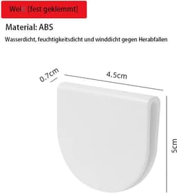 Allecto Plus - 6 stuks zelfklevende clips voor douchegordijn | Protect Stop clips | spatbescherming en winddicht | Badkameraccessoires — thumbnail 3