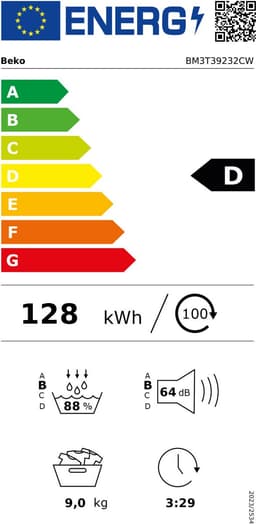 Beko BM3T39232CW Newline warmtepompdroger 9 kg — thumbnail 2