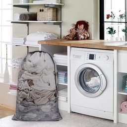 2 stuks wasnetzakken, 60 x 90 cm organizer wasmachinetas, grote mesh waszakken met afsluitbaar trekkoord, voor reizen, grote kleding, dekbedovertrek, speelgoedopslag, studentenhuis, appartement — thumbnail 2