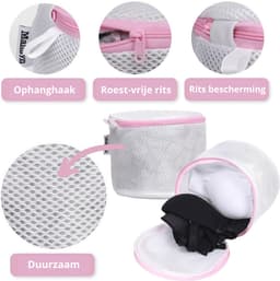 BH Waszak - Lingerie Waszak - Wasgoed - Travel organizer - Bescherming - Lingerie - Bh - Kleding - Met ritssluiting - Waszakje - Groot - Klein - Wasgoed - Wasmachine - Wasnet - Polyester - Laundry bag - BH zak — thumbnail 5