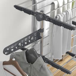 HOMCOM-Wäscheständer-Edelstahl, ABS-142L x 55B x 172H cm-Grau — thumbnail 2