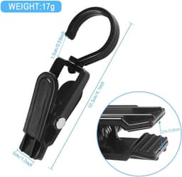 20 stuks- Wasknijpers-Knijpers-Gordijnhaken-Anti slip-Droogrek-360 graden draaibaar-Binnen en buiten-Wasrek-zwart — thumbnail 5