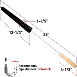 Lange Flexibele Pluizenborstel voor Wasdrogers, Koelkasten & Meer – Pluisvanger - Koelkastspoelborstel - 70 cm – Verhoog de Veiligheid & Efficiëntie — thumbnail 2
