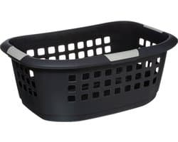 5Five Wasmand extra groot - antraciet - kunststof - 51 liter - 67 x 47 x 27 cm