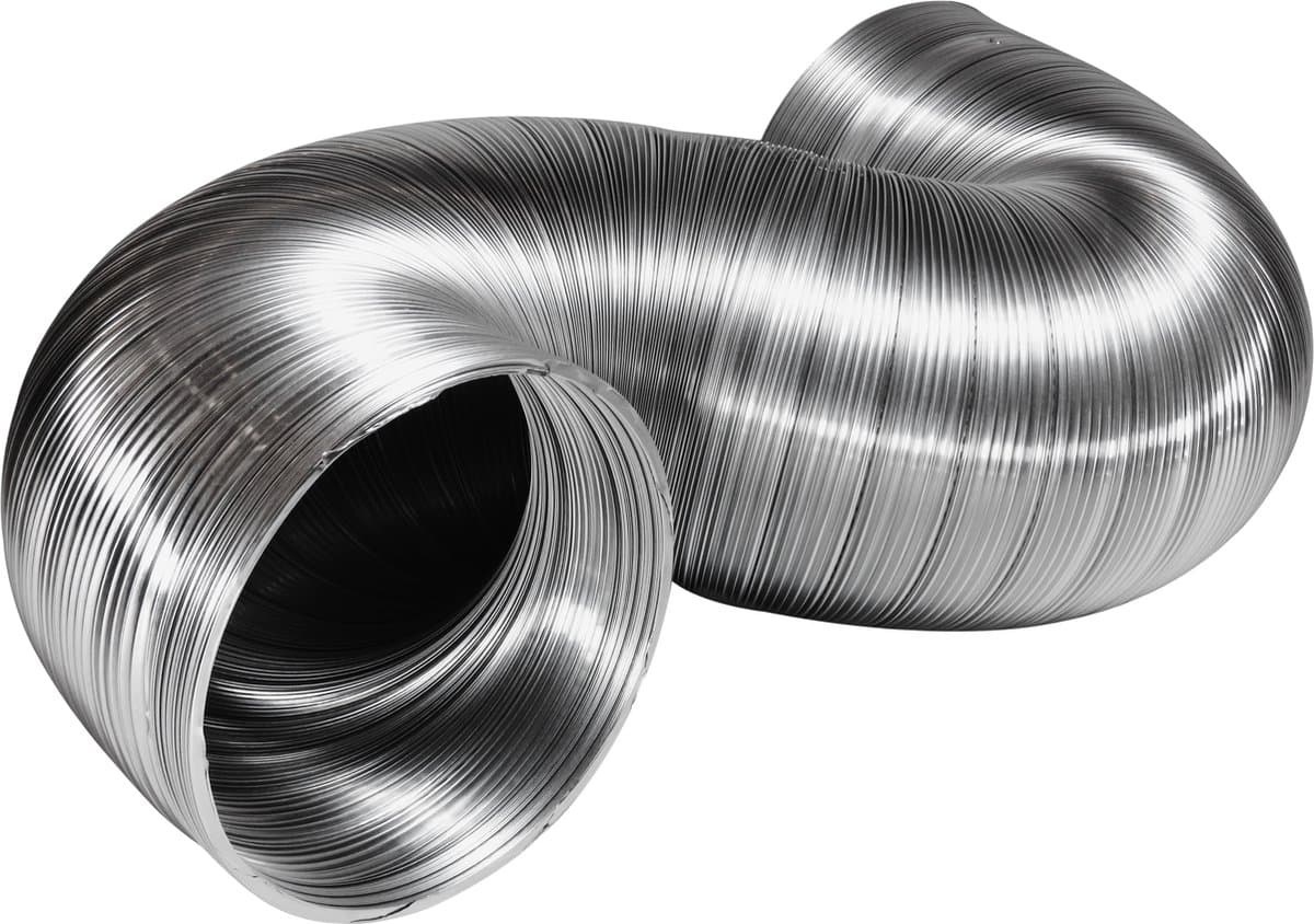 Dparts 120mm aluminium luchtafvoerslang - 1,5 meter - hittebestendig tot 250 °C - flexibel afzuigkap wasdroger lucht afvoer slang - flexibele ventilatieslang buis — afbeelding 1