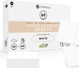 Cosmeau Witte Was Wasmiddel Wasstrips 60 Wasbeurten Wasvellen Wasdoekjes Detergent Sheets Wasdoekjes - Biologisch Afbreekbaar — thumbnail 1