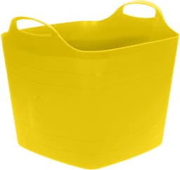 Excellent Houseware Flexibele emmer - 3x - geel - 25 liter - kunststof - vierkant - 35 x 38 cm — thumbnail 2