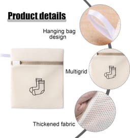 Waszakken - Transparant - 18 x 20 cm - Mesh - Voor Delicate Kleding en Schoenen — thumbnail 4