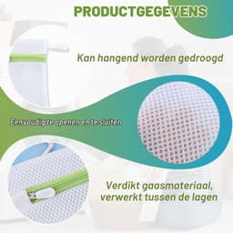 Kleine Waszakken voor Wasmachine - Multicolor - 13 x 12 cm - Fijne Honingraatstructuur met Verborgen Rits - Voor Sokken en Lingerie — thumbnail 5