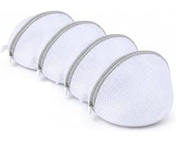 Wasmachine Beha-inzetstukken - Wit - 18 x 16 cm - Waszak met Ritssluiting - Voor Ondergoed en Beha's