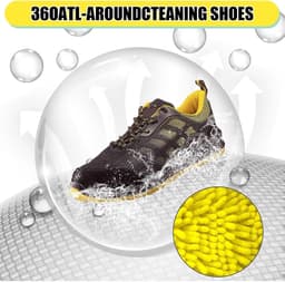Schoenenwaszak - Geel - 39 x 19 cm - Dikke en Duurzame Waszak met Ritssluiting - Voor Sportschoenen en Vrijetijdsschoenen — thumbnail 4