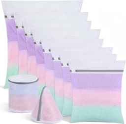 10 Stuks Herbruikbare Wasnetten voor Wasmachine - Waszak met Ritssluiting voor Beha's, Kleding en Babykleding, Ideaal voor Overhemden en Broeken — thumbnail 1