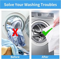 Waszakken, 8 stuks herbruikbare duurzame wasmachinetassen kleding beschermen wasnetten voor delicate blouse, kousen, T-shirt, sokken, ondergoed, beha, babykleding — thumbnail 4