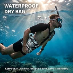 Crossbodytas met luchtdichte ritssluiting, lichtgewicht droogtas met verstelbare riem voor strand, zwemmen, reizen en dagelijks gebruik, Camouflage — thumbnail 4