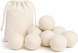 Droogballen van wol voor wasdroger, droogbal van natuurlijke wol, herbruikbaar, antistatische droogbal, met opbergtas — thumbnail 1