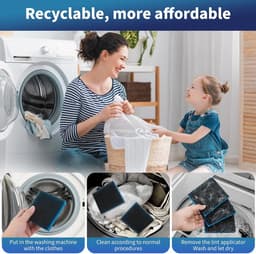 6 stuks herbruikbare huisdierhaarverwijderingsballen voor wasmachine en droger, verwijdert hondenhaar, kattenhaar, lint en vacht, wasmachinebescherming tegen haarballen, 6 stuks, blauw — thumbnail 3