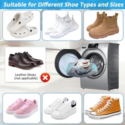 Waszak voor schoenen 2-pack - herbruikbaar - 360° reiniging - beschermt trainers - ShopVlot — thumbnail 4