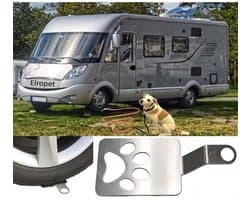 grondanker voor honden - camperanker - voor het vastzetten van een huisdier - roestvrij staal - 32 x 13 cm